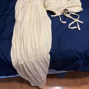 Cream Maxi Skirt and Top Set